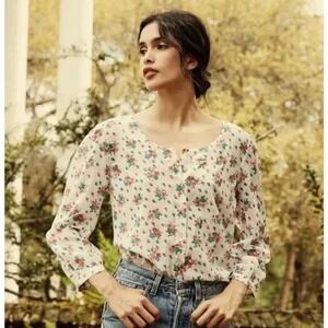 DOEN Lake Top in Fleur De Rosette Floral S‎
